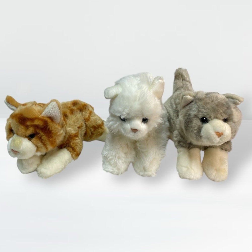 Animal Alley 9” Cat Feline Kitten Lot of 3 Plush Stuffed Animals